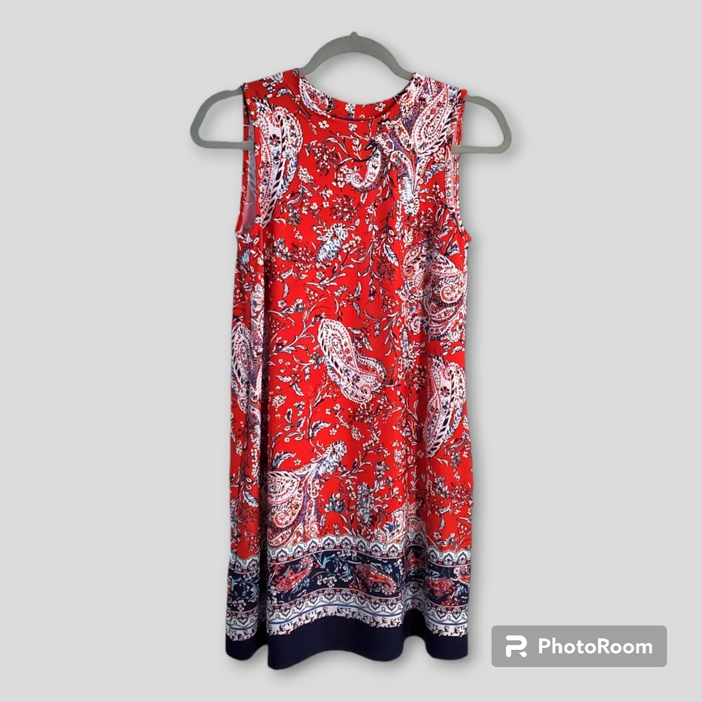 APT 9 Paisley sleeveless swing dress EUC, size petite XS sundress